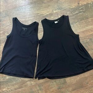 LOFT and GAP Classic Black Sleeveless Tops